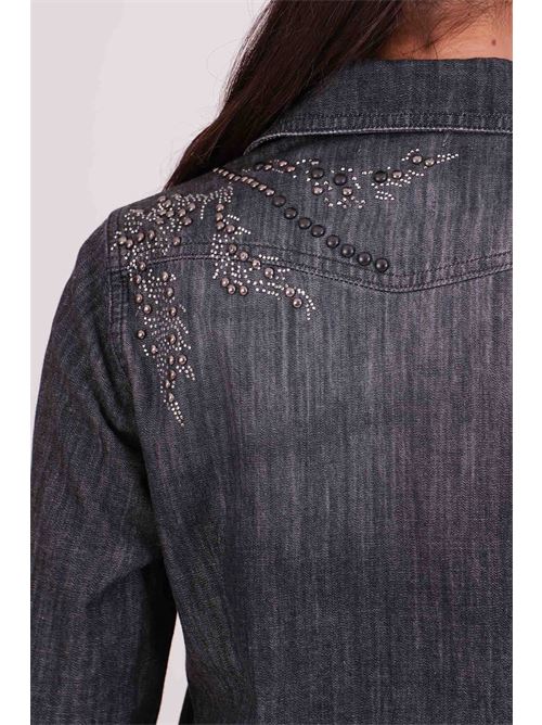 Camicia in denim con applicazioni Gold Digger Denim | A27N002CDENIM NERO